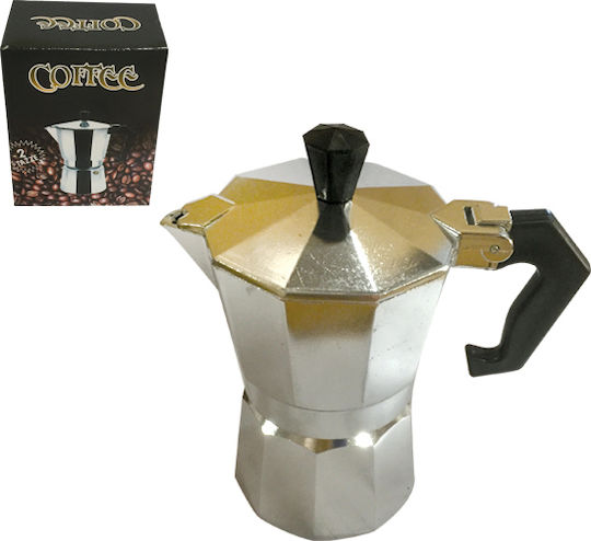 00201096 Stovetop Espresso Pot for 1Cups Silver