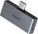 Baseus CATL57-0A Convertor USB-C Masculin În 3.5mm / USB-C Feminin Gri