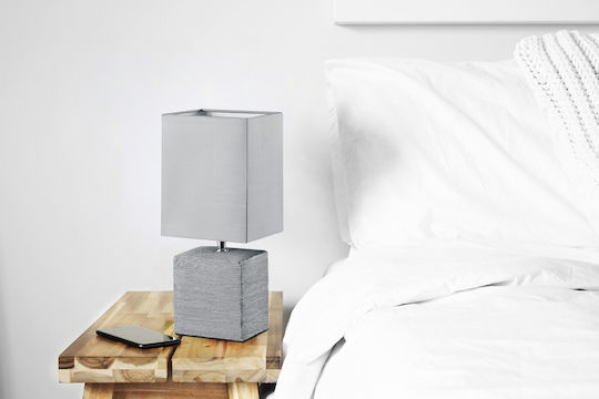 Trio Lighting Πορτατίφ με Γκρι Καπέλο και Γκρι Βάση