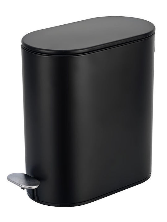 Estia Inox Toilet Bin with Soft Close Lid 5lt Black Matt