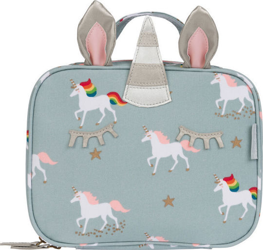 Sophie Allport School Insulated Hand Lunch Bag Light Blue Unicorns 24.5 x 8.5 x 19.5cm