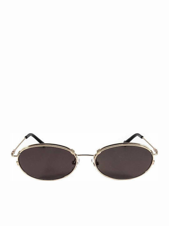 Adidas Men's Sunglasses with Gold Metal Frame and Gray Lens AOM015-120000