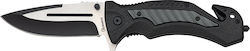 Martinez Albainox Fire Starter Set Pocket Knife Black with Blade made of Stainless Steel