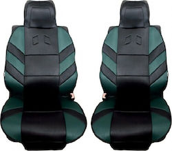 Polyester Seat Covers Set 2pcs Green