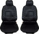 Car Seat Back Set 2pcs Polyester Black