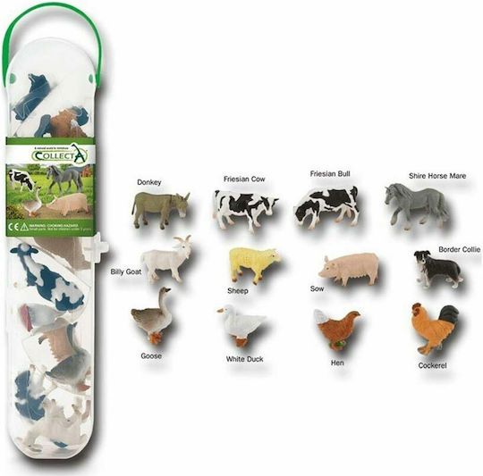 Collecta Case with Mini Farm Animals for Ages 3+ (Miscellaneous Designs)