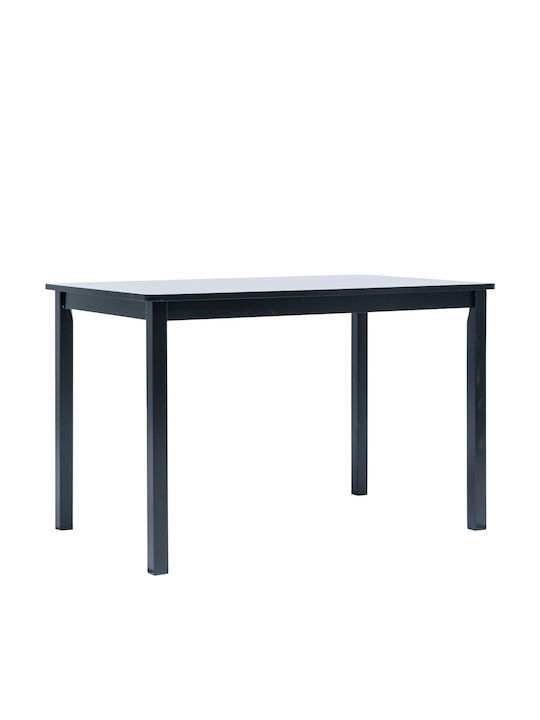 Dining Room Rectangular Table Black 114x71x75cm