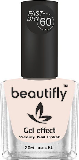 Beautifly Glossy Long Lasting Quick Dry Nail Polish 250 Bridal Pink 20ml