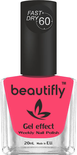 Beautifly Glossy Long Lasting Quick Dry Nail Polish 370 Pink Coral 20ml