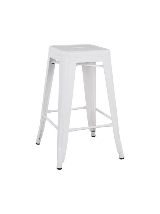 Stool for Bar Outdoor MELITA White 43x43x67cm