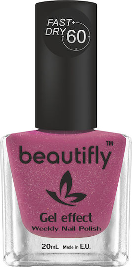 Beautifly Glossy Long Lasting Nail Polish Quick Dry Purple 20ml