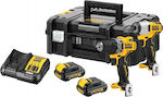 Dewalt -QW Set Drill Driver & Impact Screwdriver 12V with 2 1.3Ah Batteries and Case