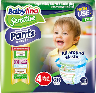 Babylino Windelhosen Pants Sensitive Nr. 4 für 7-13 kgkg 28Stück