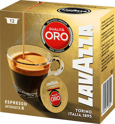 Lavazza Qualita Oro Espresso Capsule Compatible with LavAzza A Modo Mio  Machines 12pcs