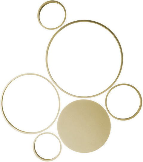 Ondaluce PL.POIS/ORO-GR Leuchte Wand LED Gold 93x84x4cm Ondaluce PL.POIS/ORO-GR Leuchte Wand LED Gold 93x84x4cm
