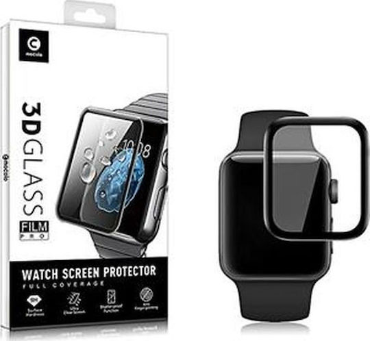 Mocolo 3D Black Vollflächig gehärtetes Glas für das Apple Watch 44mm 1Stück