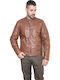 Biston Herren Winter Jacke Leder Tabac Braun