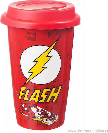 Pyramid International Flash Mug Ceramic with Lid Red