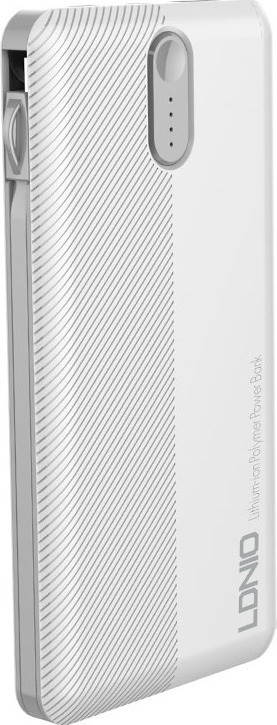 LDNIO Powerbank PL1013, 10000mAh με Καλώδιο 3in1 (Λευκό)