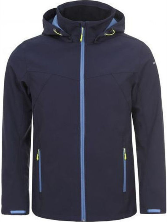 Icepeak Lukas Ανδρικό Χειμωνιάτικο Μπουφάν Softshell Αδιάβροχο Navy Μπλε