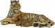 Papo Miniature Toy Lying Tigress Nursing 5.8cm. (Various Designs/Assortments of Designs) 1pc