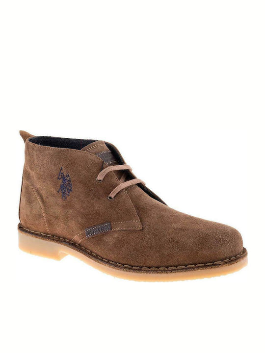 U.S. Polo Assn. Amadeus 18 Wildleder Braun Herr...