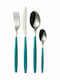 Guzzini 24-Piece Stainless Steel 18/10 Blue Cutlery Set My Fusion