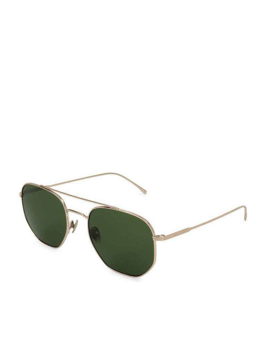 Lacoste Men's Sunglasses with Silver Metal Frame and Green Lens L210S-714