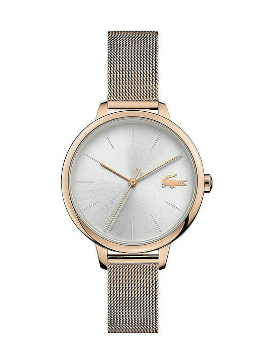 Lacoste Cannes Ceas de Damă cu Rose Gold Curea din Piele