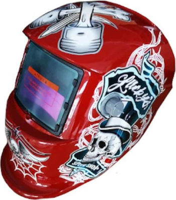 Kraft & Dele KD-883 Welding Helmet with 92x42mm Visual Field Red KD883