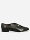 Leather Women's Moccasins in Black Color