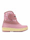 Birba Suede Kids Snow Boots with Velcro Pink