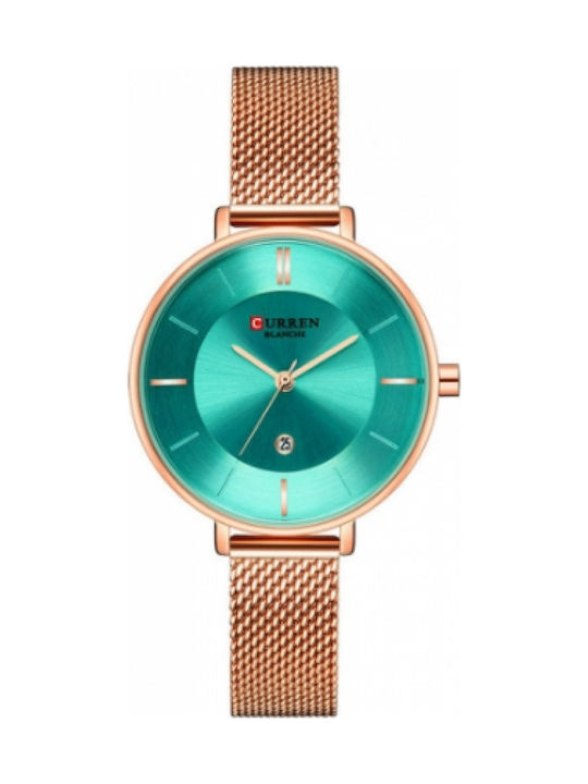 Curren Watch with Pink Gold Metal Bracelet