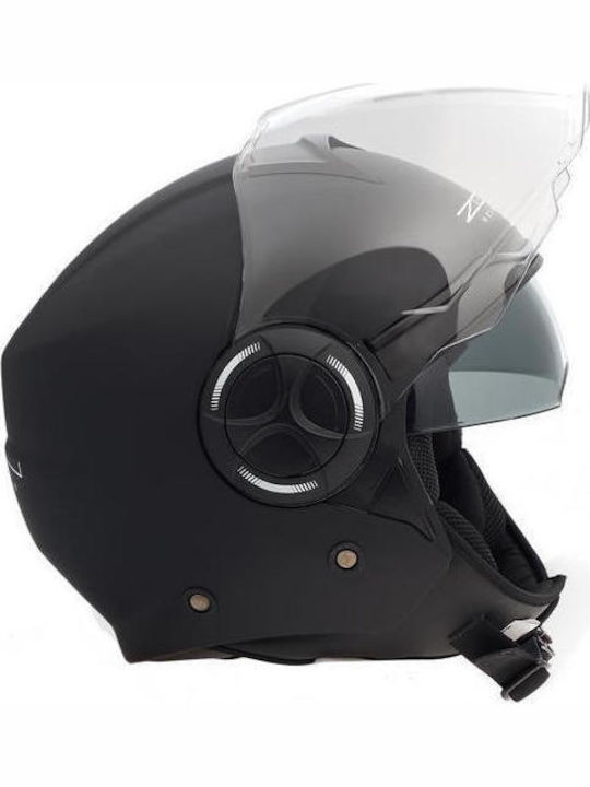 Zen ZN-737 Jet Helmet with Sun Visor ECE 22.05 Matt Black