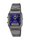 Casio Vintage Edgy Analog/Digital Men's Watch 29.8mm Battery with Silver Metal Bracelet
