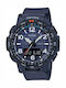Casio Pro Trek Men's Watch 57.5mm Chronograph Battery with Blue Rubber Strap