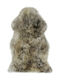 Tapicap Sheepskin Set Shaggy Covoare pentru dormitor Din lână Gri 3buc