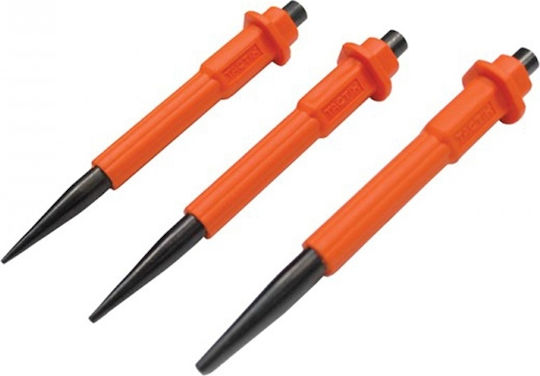 Tactix Tactix Needle-Chisel-Pin Punch Set 3 Pieces Hand Tools with Plastic Handle