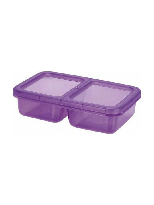 Hega Hogar Lunch Box Plastic Purple Suitable for for Lid for Microwave Oven 2500ml 1pcs
