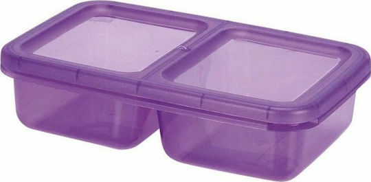 Hega Hogar Cutie pentru Mâncare Plastic Violet Potrivit pentru Cuptor cu Microunde 2500ml 1buc