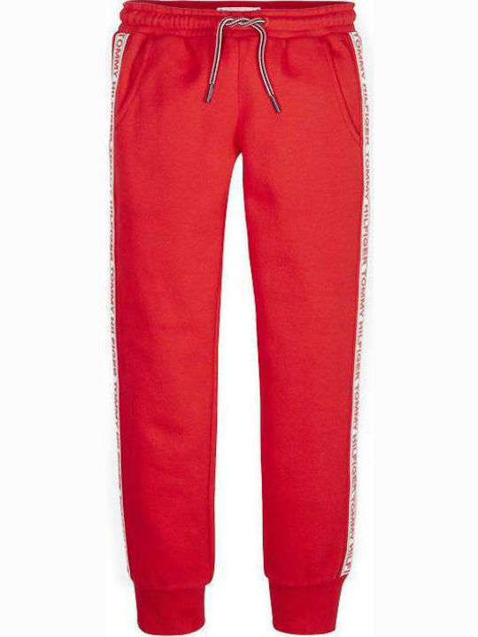 Tommy Hilfiger Kids Sweatpants Red Essential Tape Sweatpants