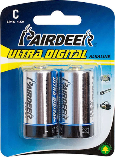 Pairdeer Ultra Digital Αλκαλικές Μπαταρίες C 1.5V 2τμχ