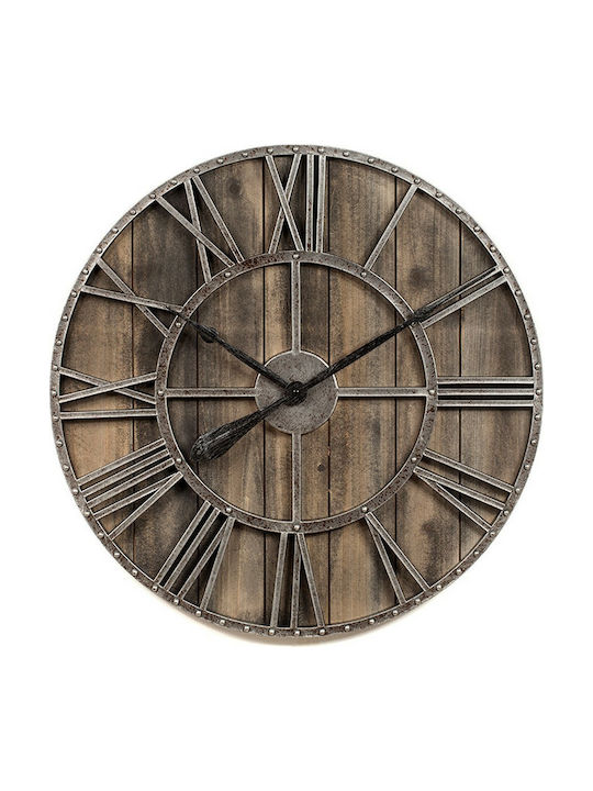Artekko Ρολόι Τοίχου Vintage Ξύλινο Αντικέ 50cm