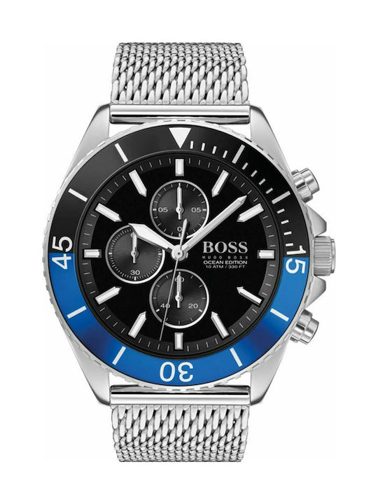 Hugo Boss Ocean Edition Watch Chronograph Battery with Silver Metal Bracelet