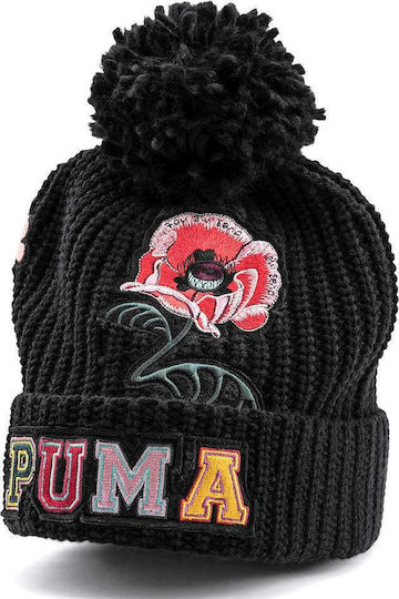 X Sue Tsai Pom Pom Beanie Γυναικείος Σκούφος Πλεκτός σε Μαύρο χρώμα