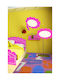 Sprintzio Set Zottelig Schlafzimmer-Teppichsets Synthetisch,Polyester/Cotton/Leather Pink 1131 3Stück