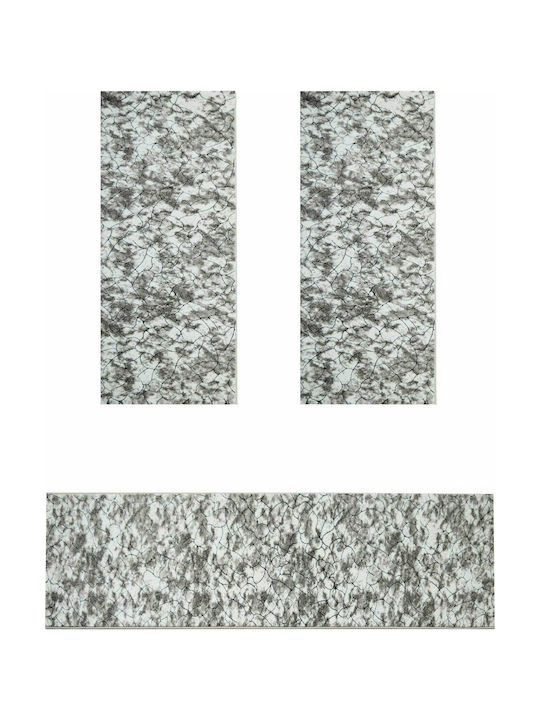 Sprintzio Modern Bedroom Rugs Set Silver 7811 3pcs