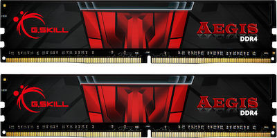 G.Skill Aegis 16GB DDR4 RAM με 2 Modules (2x8GB) και Ταχύτητα 3200 για Desktop
