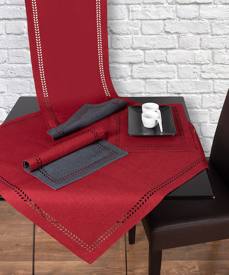 Silk Fashion Runner Устойчив на петна Bg18 Червено 35x120бр