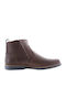Leder Braun Herrenstiefel mit Reißverschluss